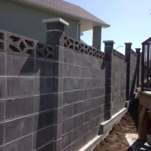 wrought iron fencing, custom fencing, concrete fencing