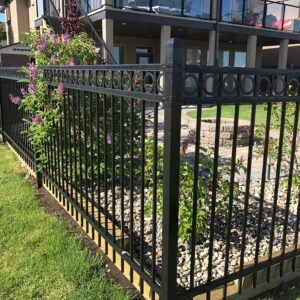 wrought iron fencing, custom fencing, concrete fencing